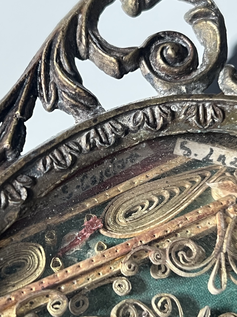 Large Oval Reliquary – Ex Ligno Crucis And Relics Of Saints (18th Century) - Italy-photo-8