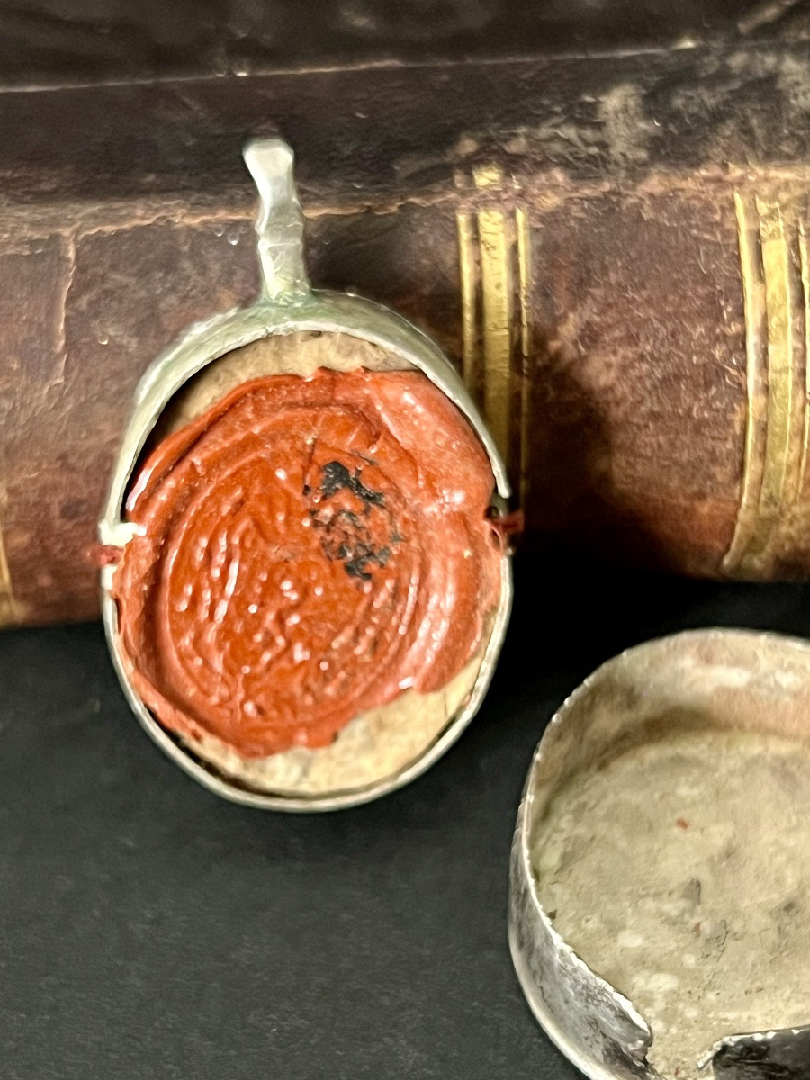 Pendentif reliquaire en argent  de la Vraie Croix  – XIXè - Italie-photo-7