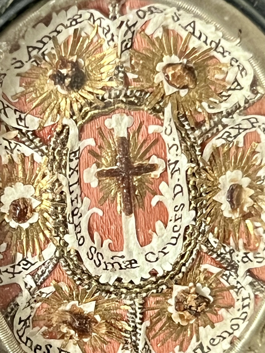 Reliquary With Paper Strips - Relic Of The True Cross And Relics Of Saints - 18th Century - Italy-photo-1