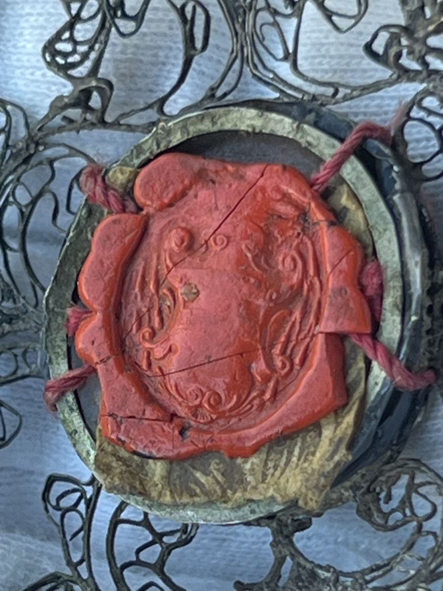 Reliquary In Filigree Silver -anna Beata Mater Virginis - 18th Century - Italy-photo-6