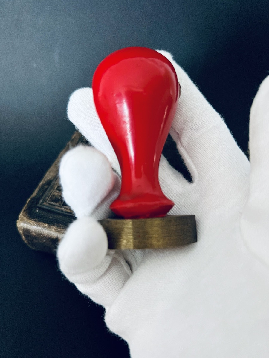 Ecclesiastical Seal With Armorial Plate - 19th Century-photo-2