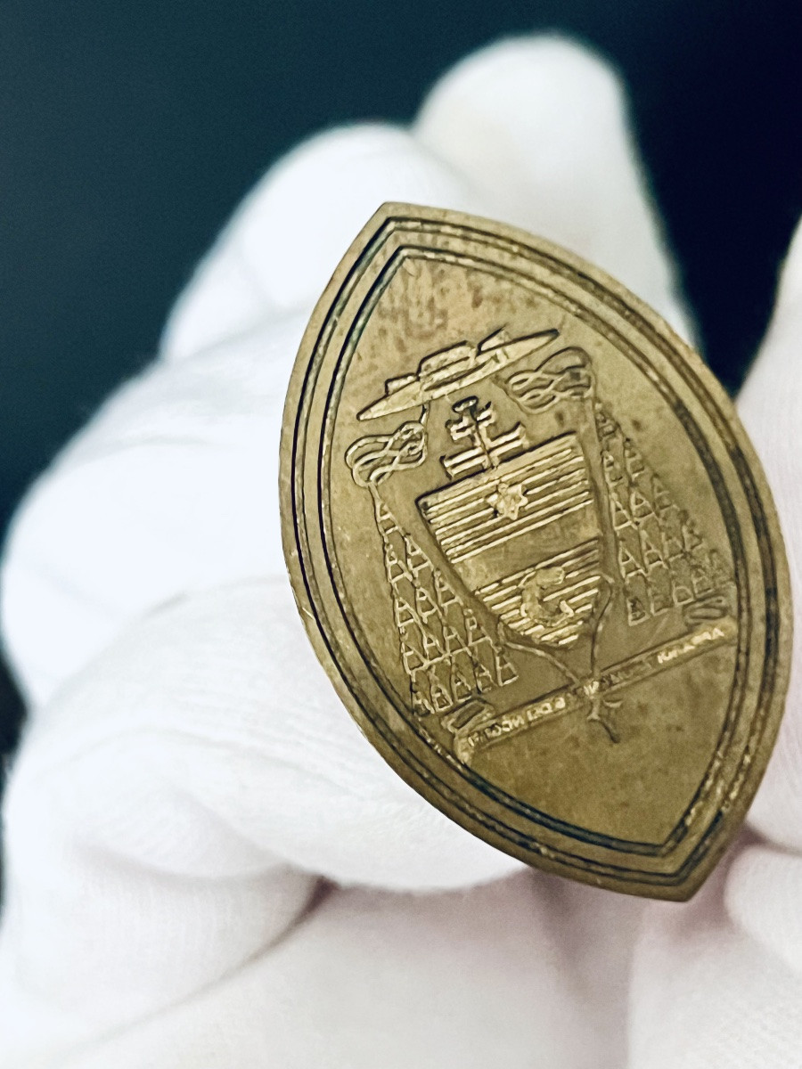 Ecclesiastical Seal With Armorial Plate - 19th Century-photo-4