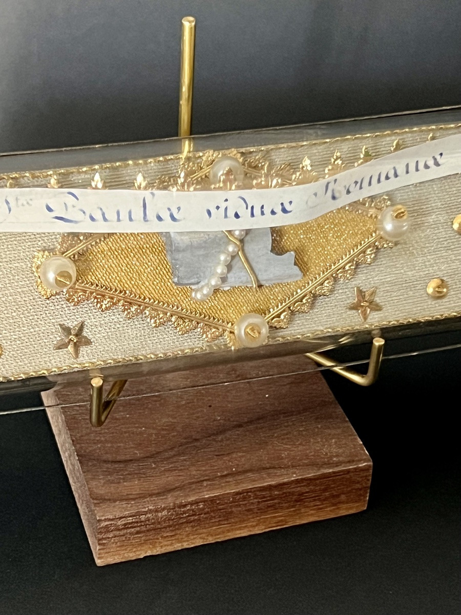 Sealed Tubular Reliquary - Saint Paula Of Rome - Certificate 1881-photo-2