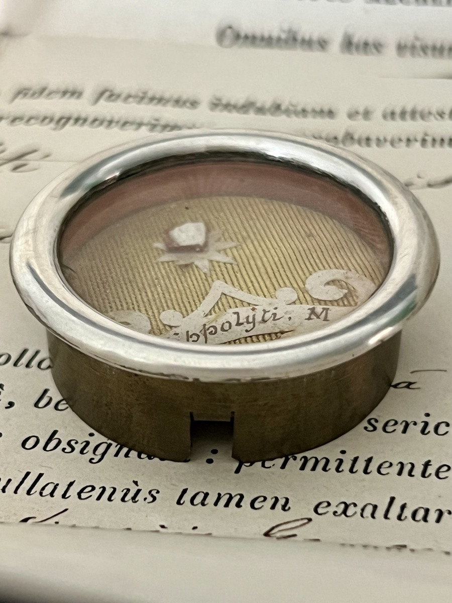 Reliquary In Sealed Theca - Relic Of Saint Hippolytus Of Rome - Authentic Cardinal Sterck-photo-2
