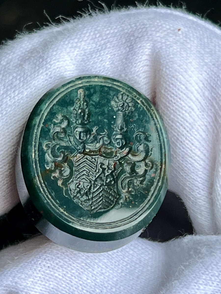 Blood Jasper Heraldic Seal, 19th Century-photo-8