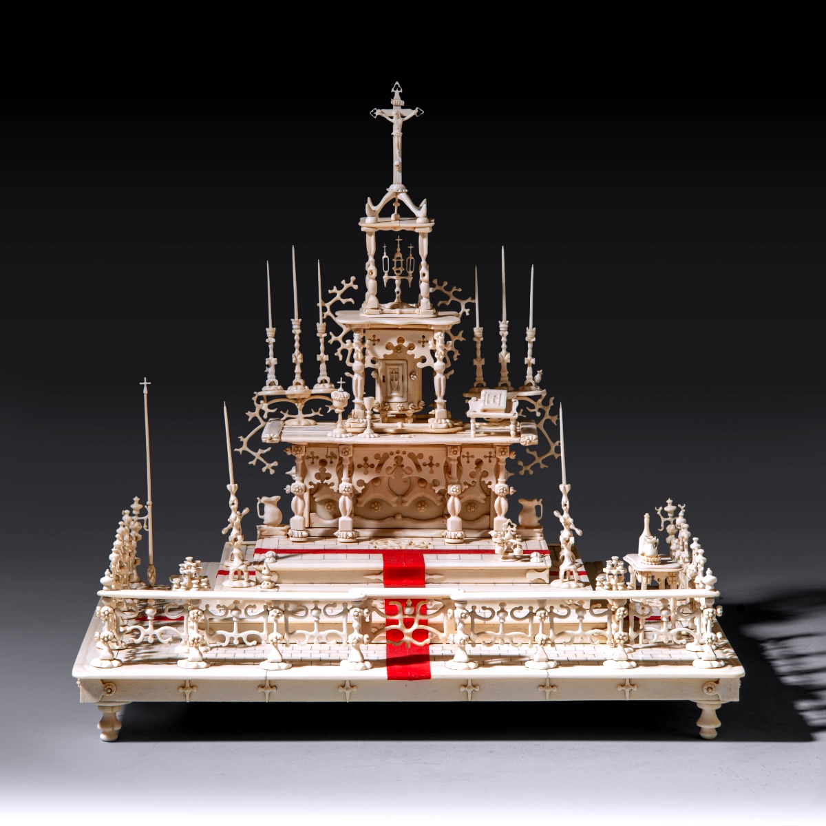 Monastic Patience Work  - 1850-1900 - Bone Altar Model - Unique Piece