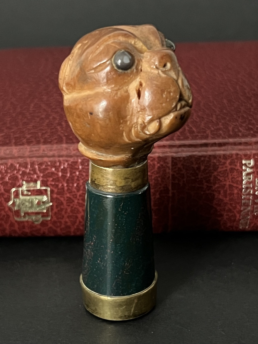 Monogrammed Anthropomorphic Wax Seal In Heliotrope Jasper-photo-1