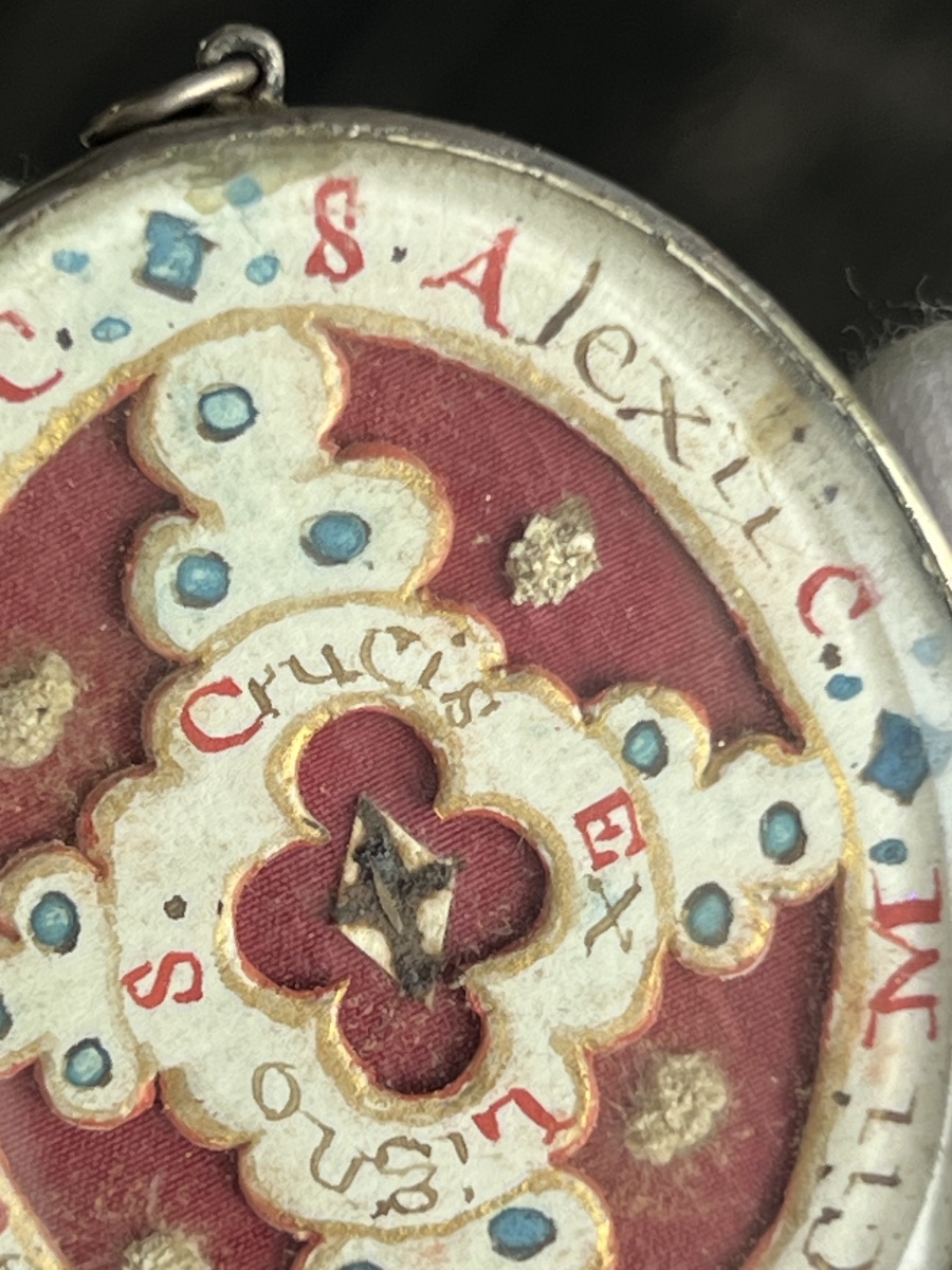 Reliquary Pendant Of Saint Nicholas Of Myra - Painted Miniature And Multiple Relics - 18th Century-photo-2