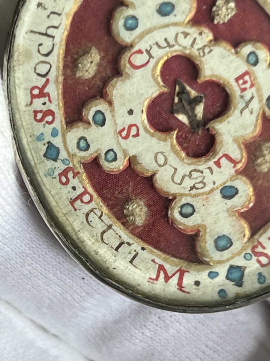 Reliquary Pendant Of Saint Nicholas Of Myra - Painted Miniature And Multiple Relics - 18th Century-photo-3