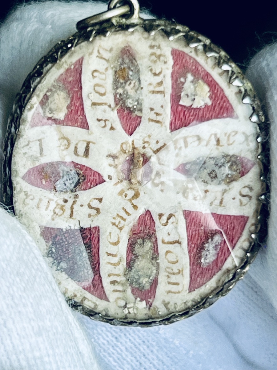 Reliquary Pendant With Miniature Of Saint John Nepomuk And Relics Of Jesuit Saints-photo-4