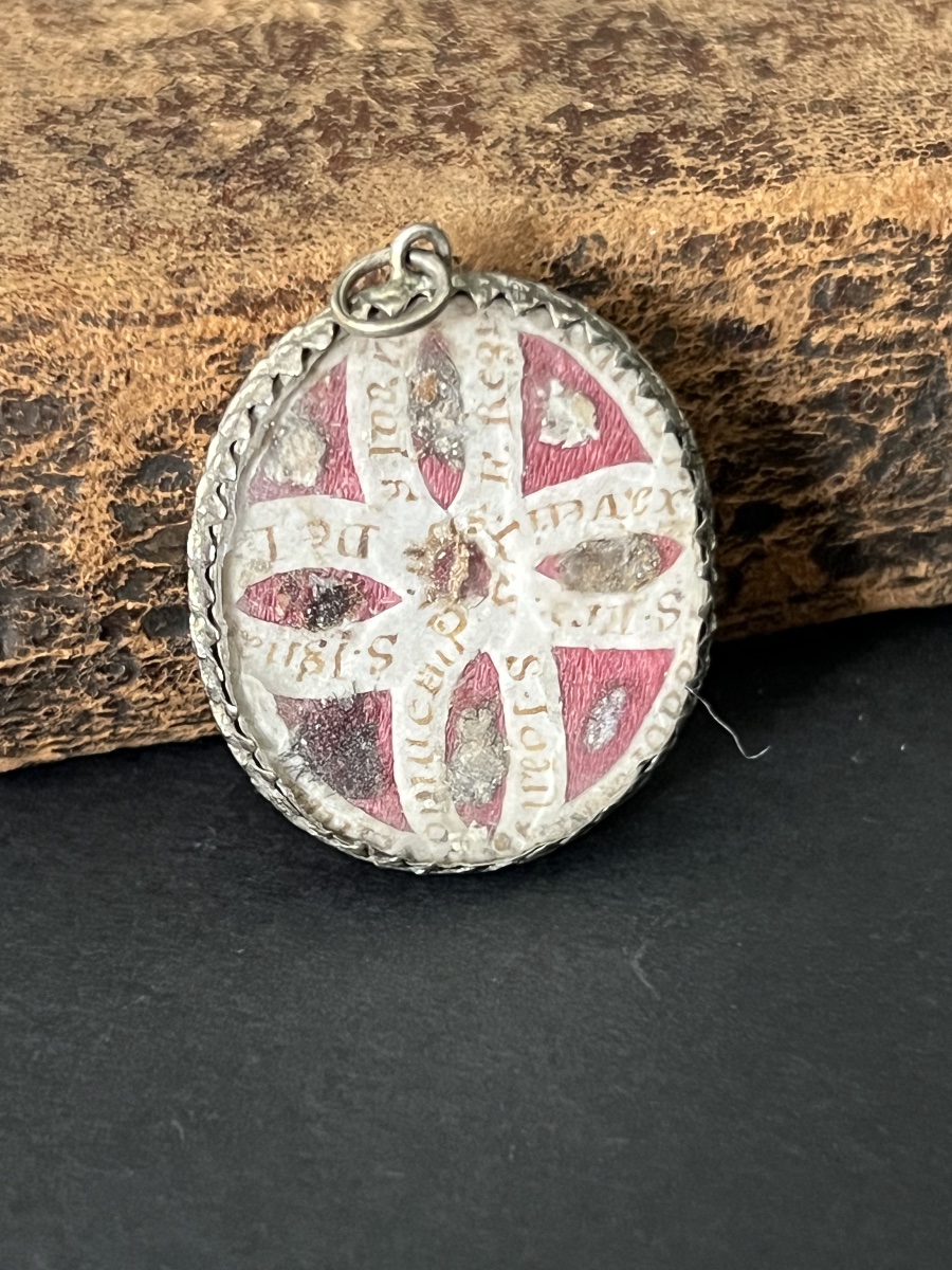 Reliquary Pendant With Miniature Of Saint John Nepomuk And Relics Of Jesuit Saints