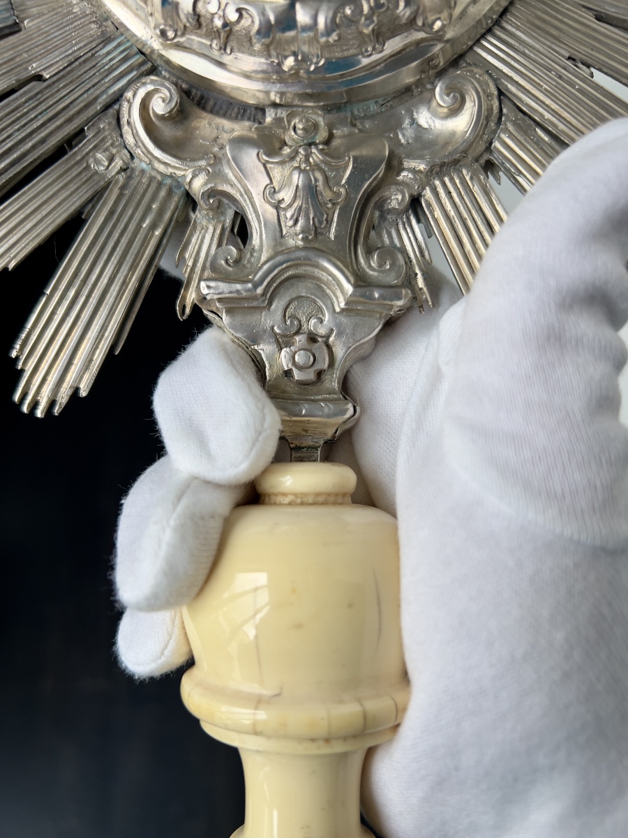 Processional Sun Monstrance In Silver And Ivory – Naples, C. 1799 & 19th Century - Cities-photo-4