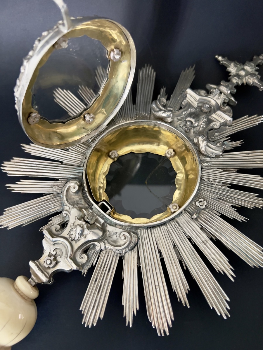 Processional Sun Monstrance In Silver And Ivory – Naples, C. 1799 & 19th Century - Cities-photo-5