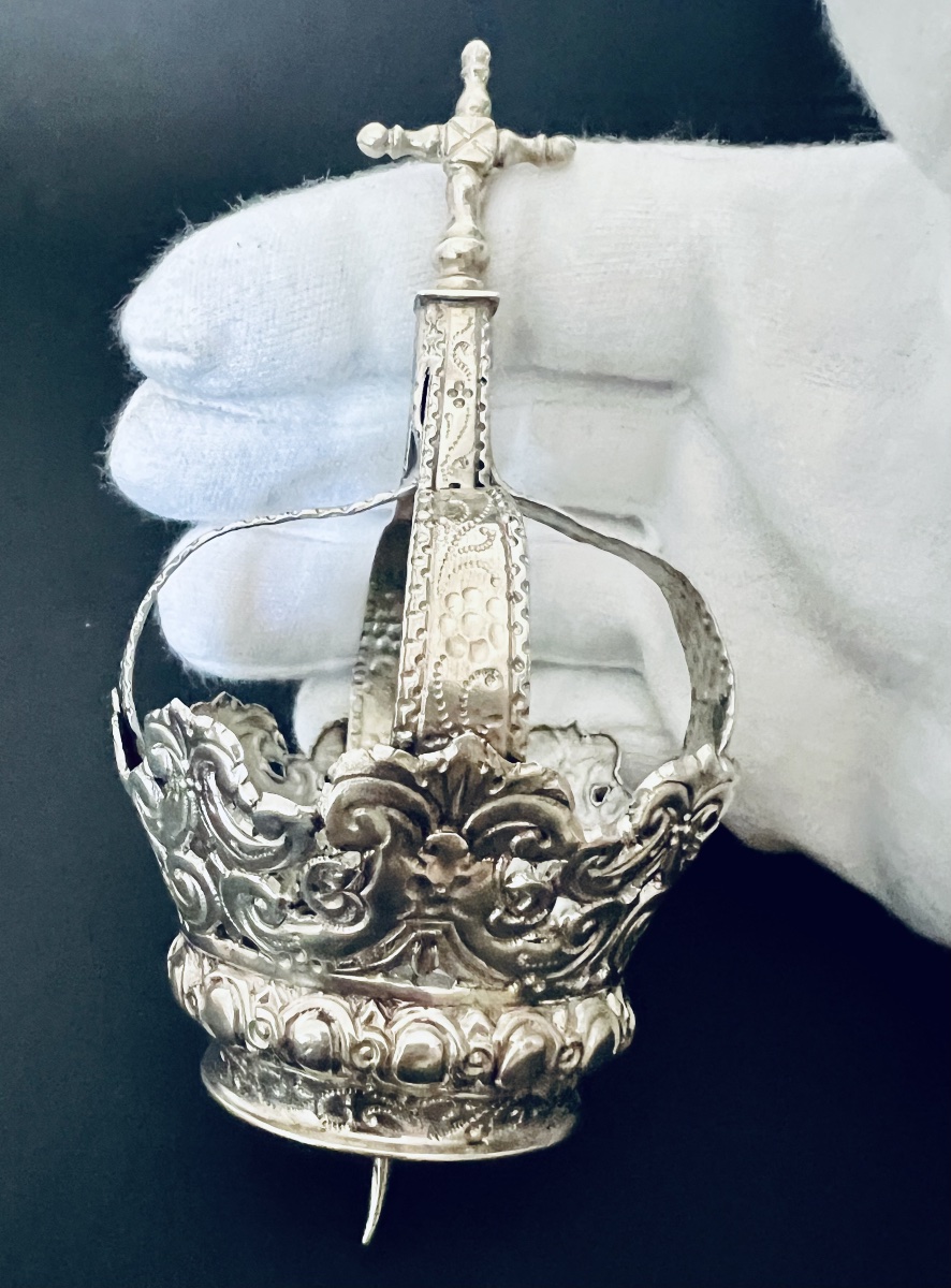 Silver Statue Crown - 18ht Century -photo-5
