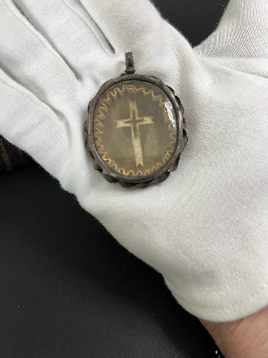 Reliquaire Ex Ligno D,N.J.C  avec authentique épiscopal – 1878-photo-4