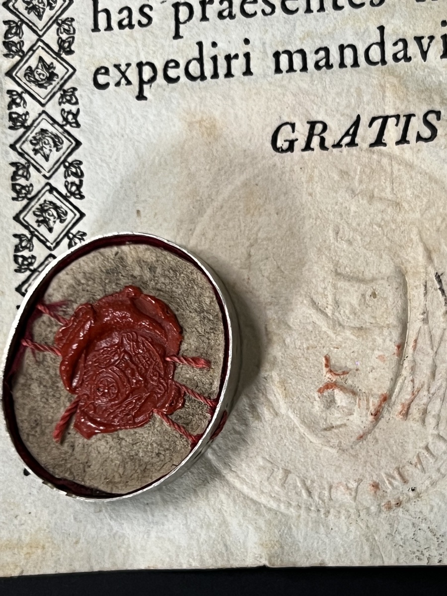 Reliquaire  Ex Ligno Sanctae Crucis avec son Authentique – Rome, 9 février 1802-photo-2
