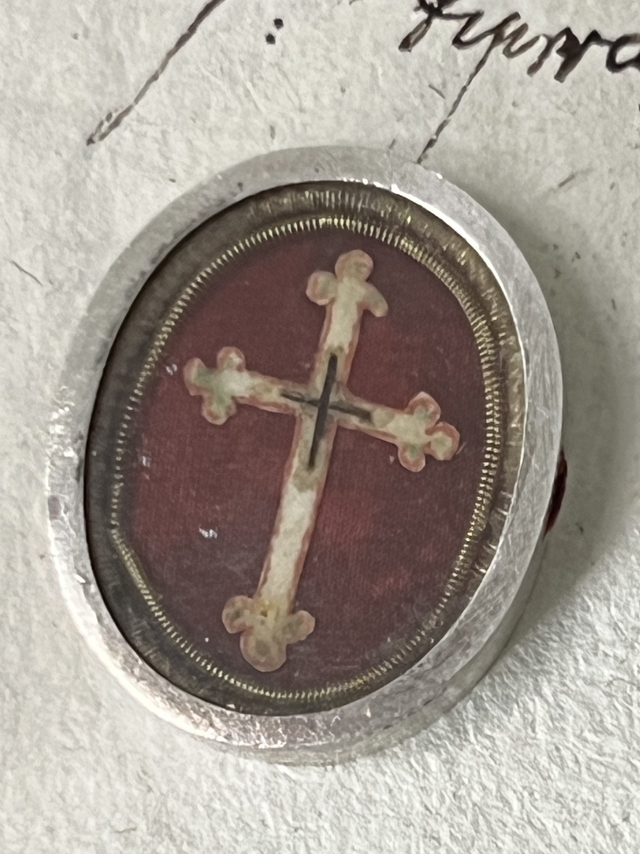 Reliquaire  Ex Ligno Sanctae Crucis avec son Authentique – Rome, 9 février 1802-photo-4