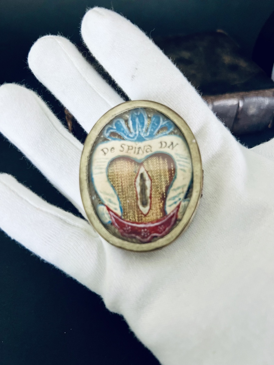 Reliquary “de Spina D.n.” – Relic Of The Holy Crown Of Thorns – 18th Century -photo-1