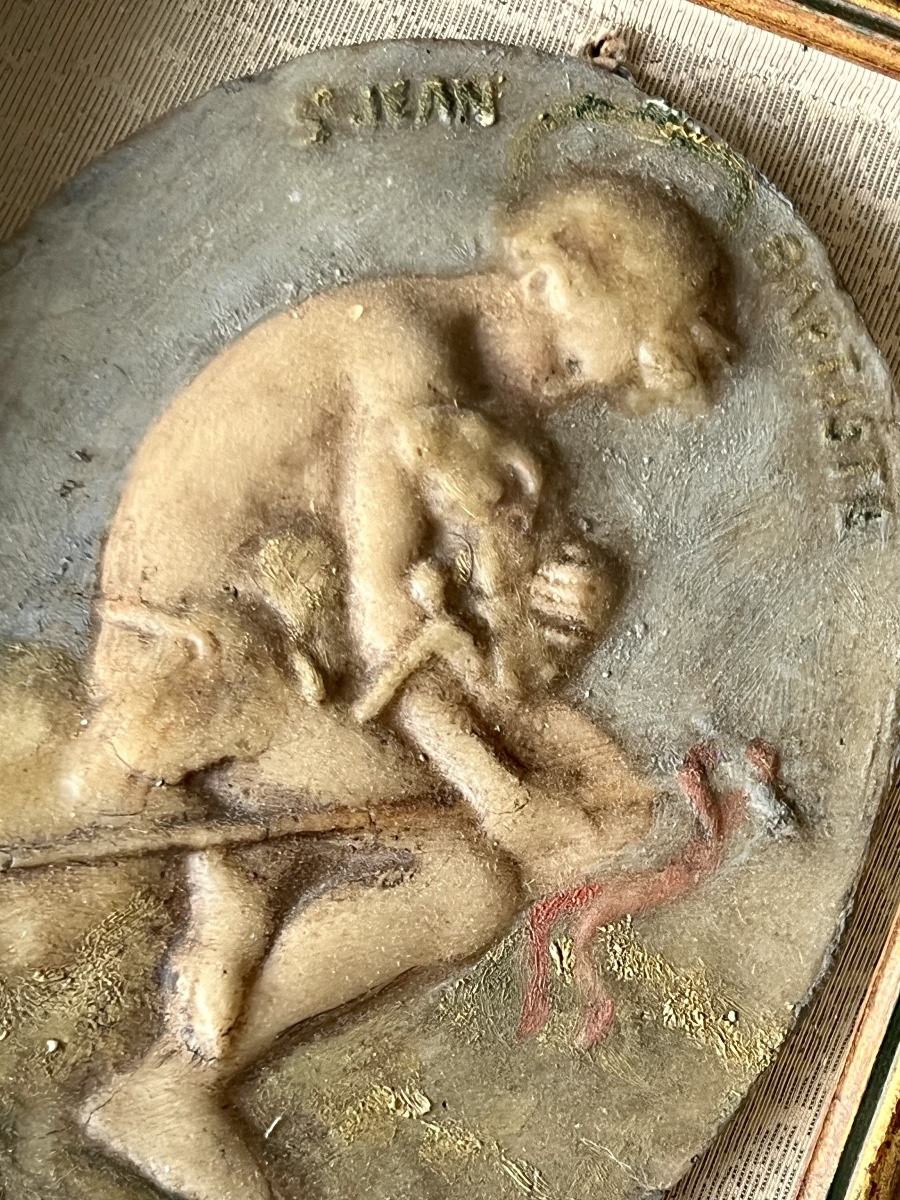 Wax Agnus Dei Depicting Saint John The Baptist – 18th Century-photo-3