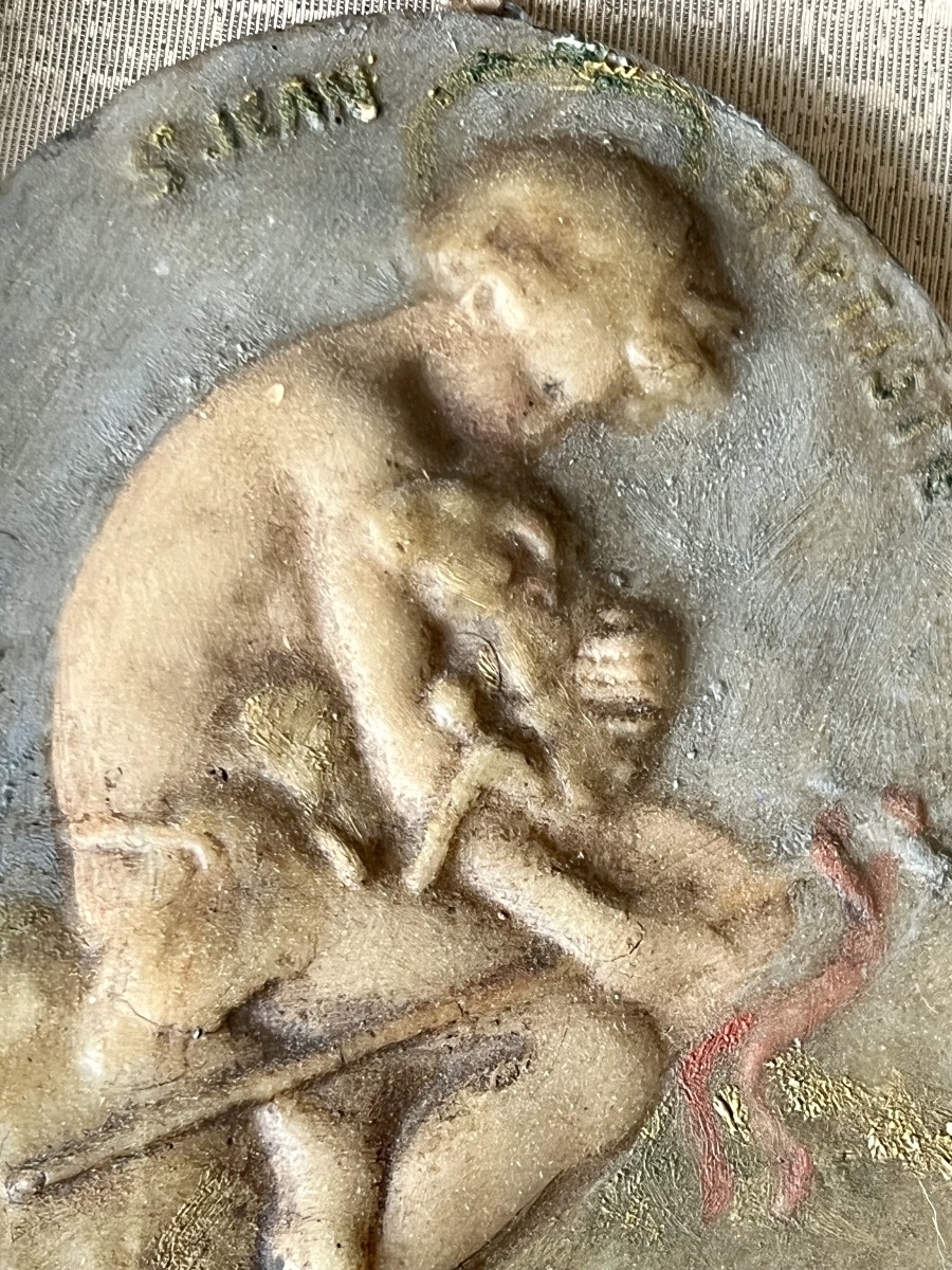 Wax Agnus Dei Depicting Saint John The Baptist – 18th Century-photo-4