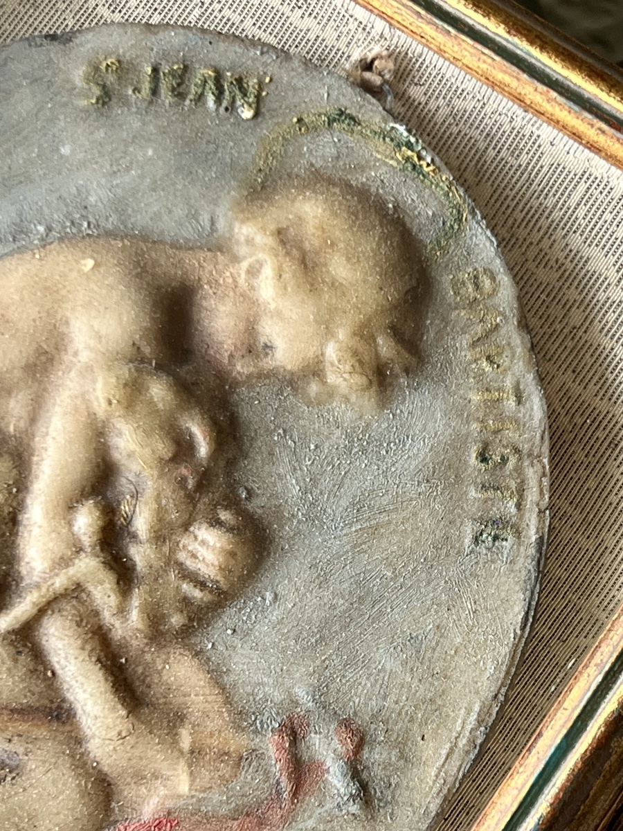Wax Agnus Dei Depicting Saint John The Baptist – 18th Century-photo-3