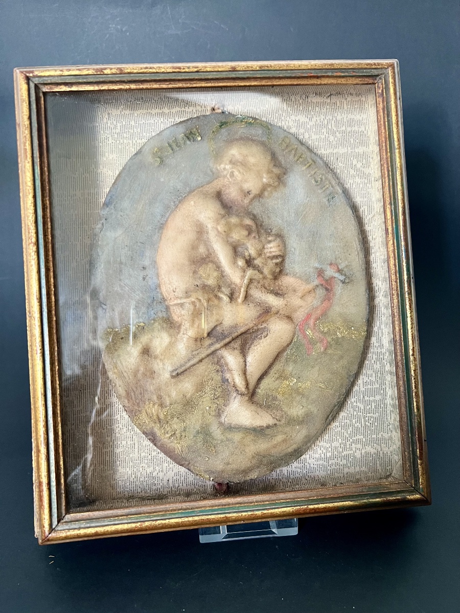 Wax Agnus Dei Depicting Saint John The Baptist – 18th Century