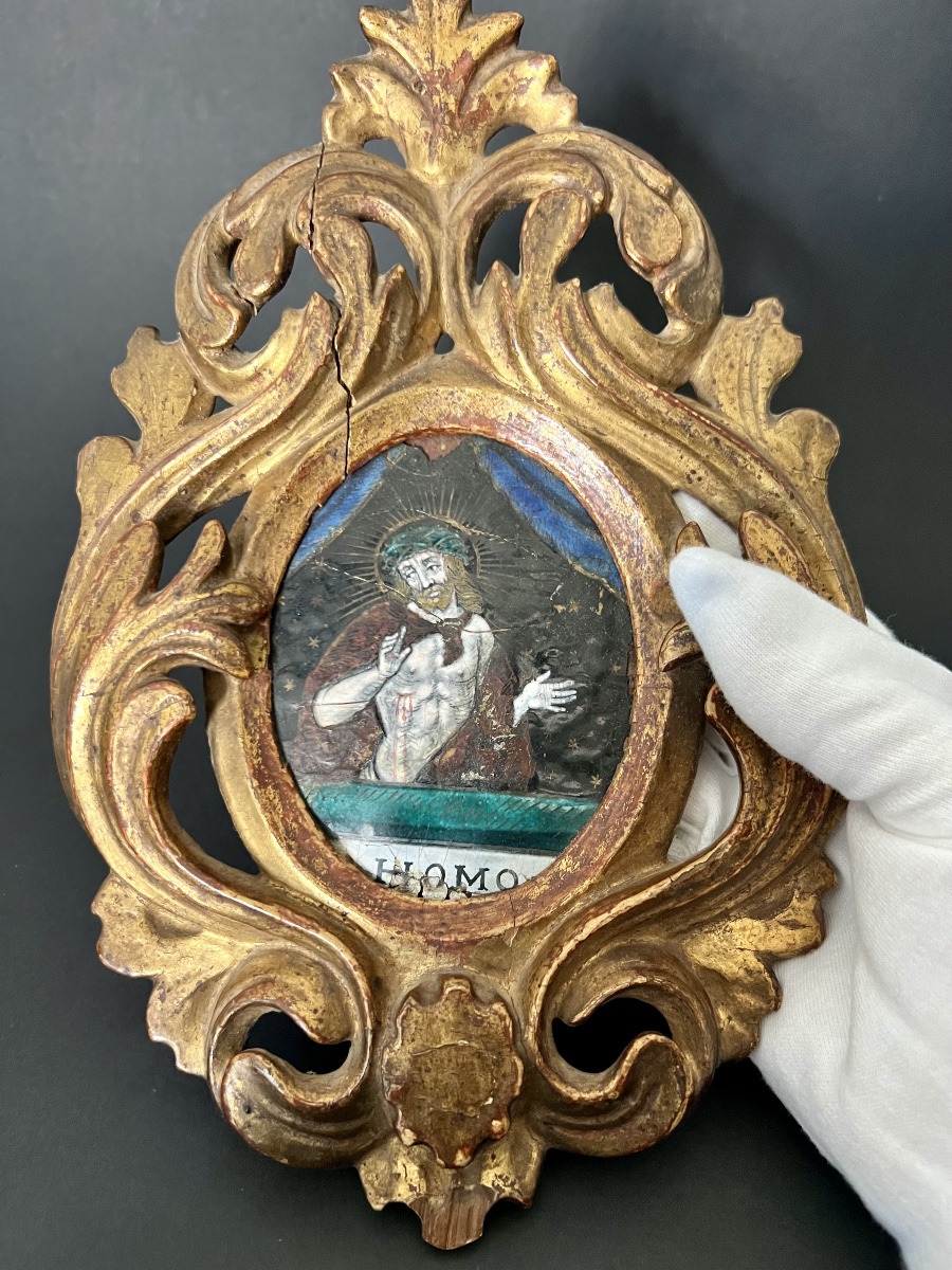 Ecce Homo – Plaque en émaux polychromes - XVIᵉ siècle-photo-2