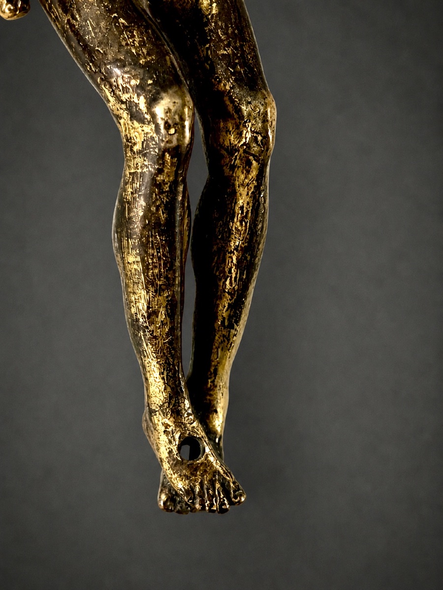 Gilded Bronze Christ After Jean De Bologne – Italy, Late 16th–early 17th Century-photo-4