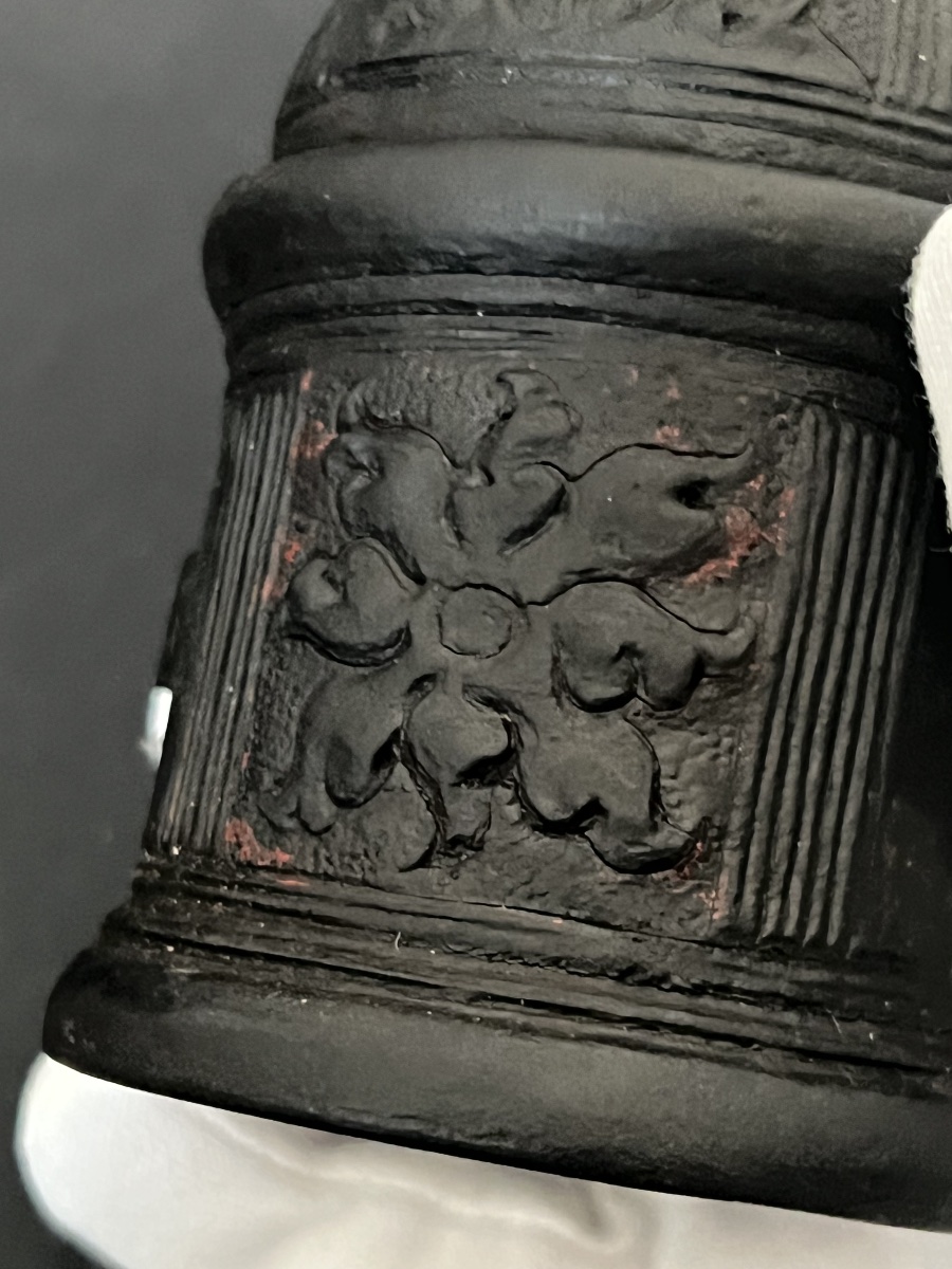 Boîte à pyxide en cuir gaufré sur âme de bois, XVIe siècle-photo-6