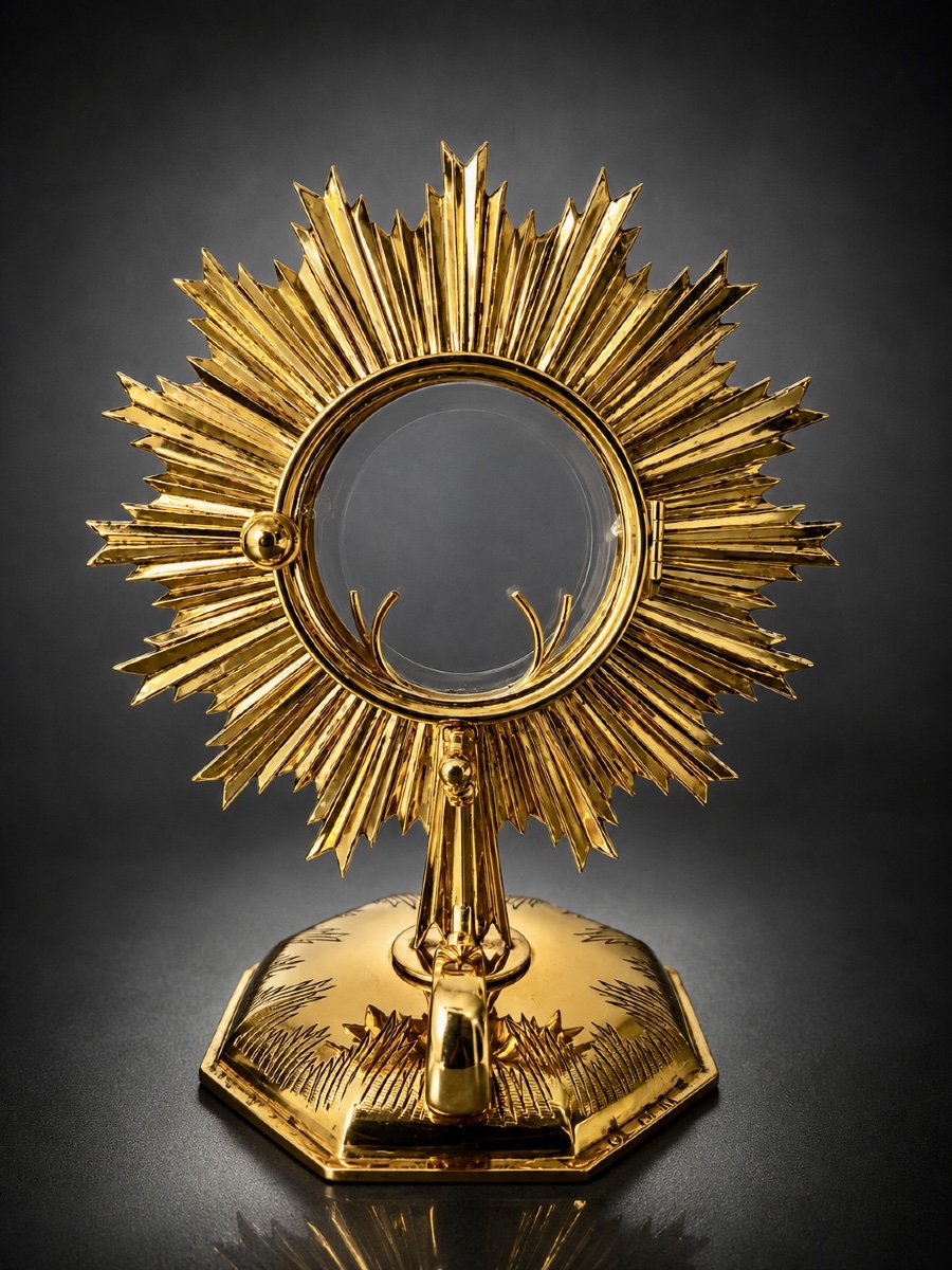 A Victorian Neo-gothic Silver-gilt (vermeil) Monstrance – George Fox - London, 1887-photo-6
