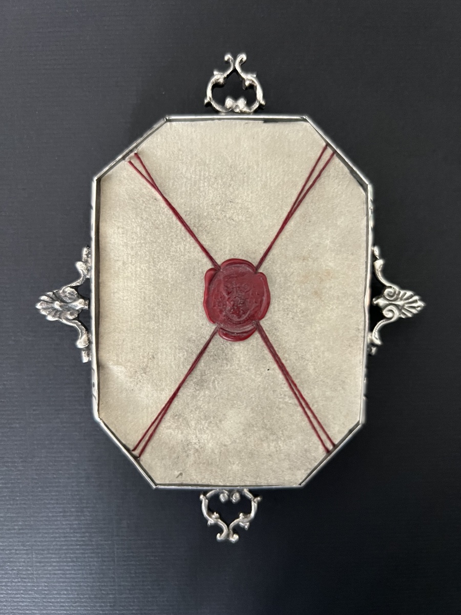 Silver Reliquary Of The Holy Cross –mexico -  19th Century-photo-2