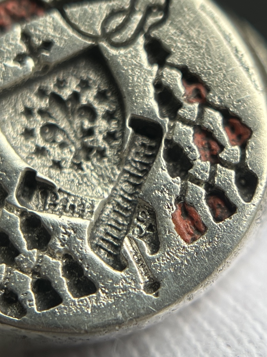 Bague cachet ecclésiastique en argent – Armoiries prélatices - XIXè-photo-6