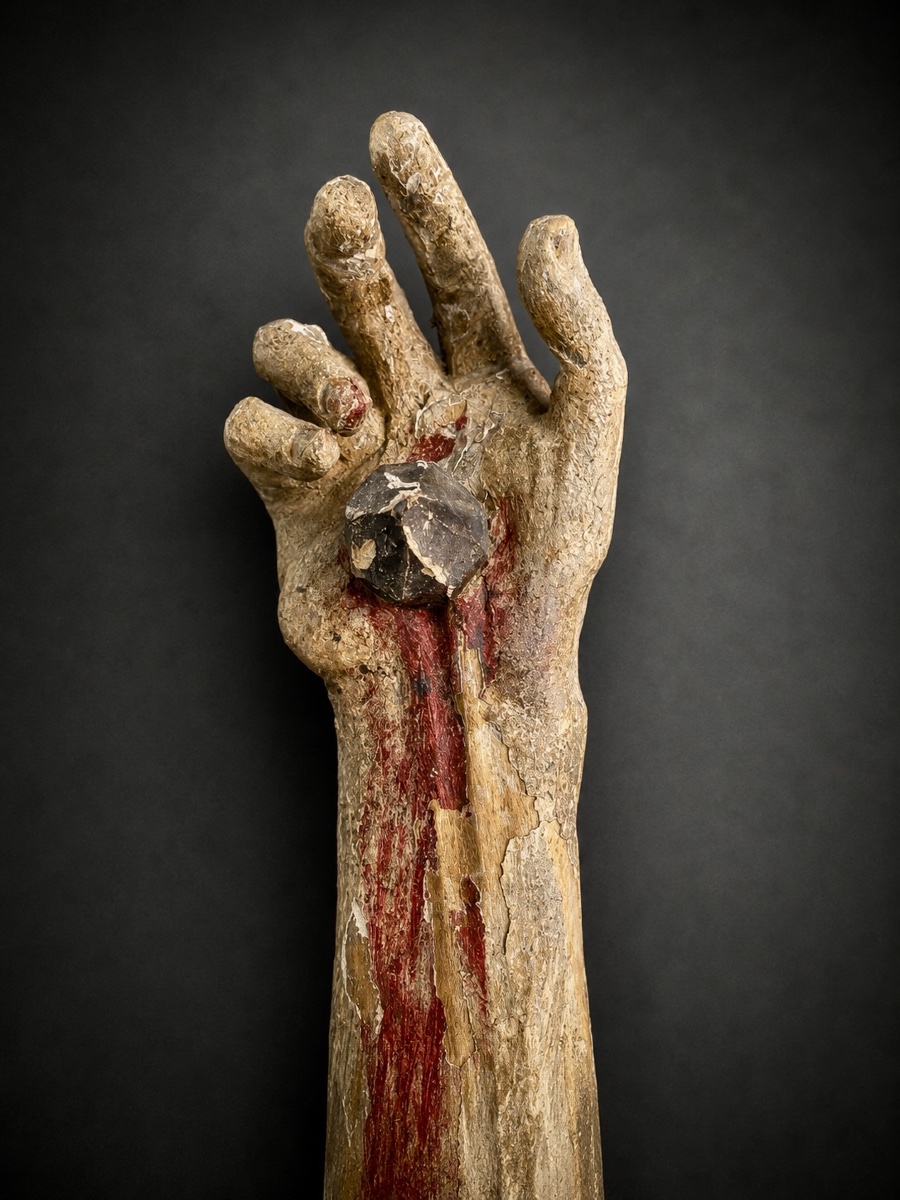 Christ en bois polychrome et doré – Souabe, Allemagne du Sud –XVIème-photo-4