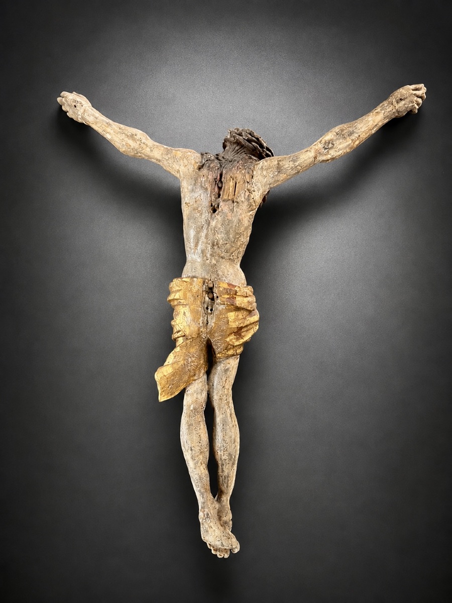 Christ en bois polychrome et doré – Souabe, Allemagne du Sud –XVIème-photo-6