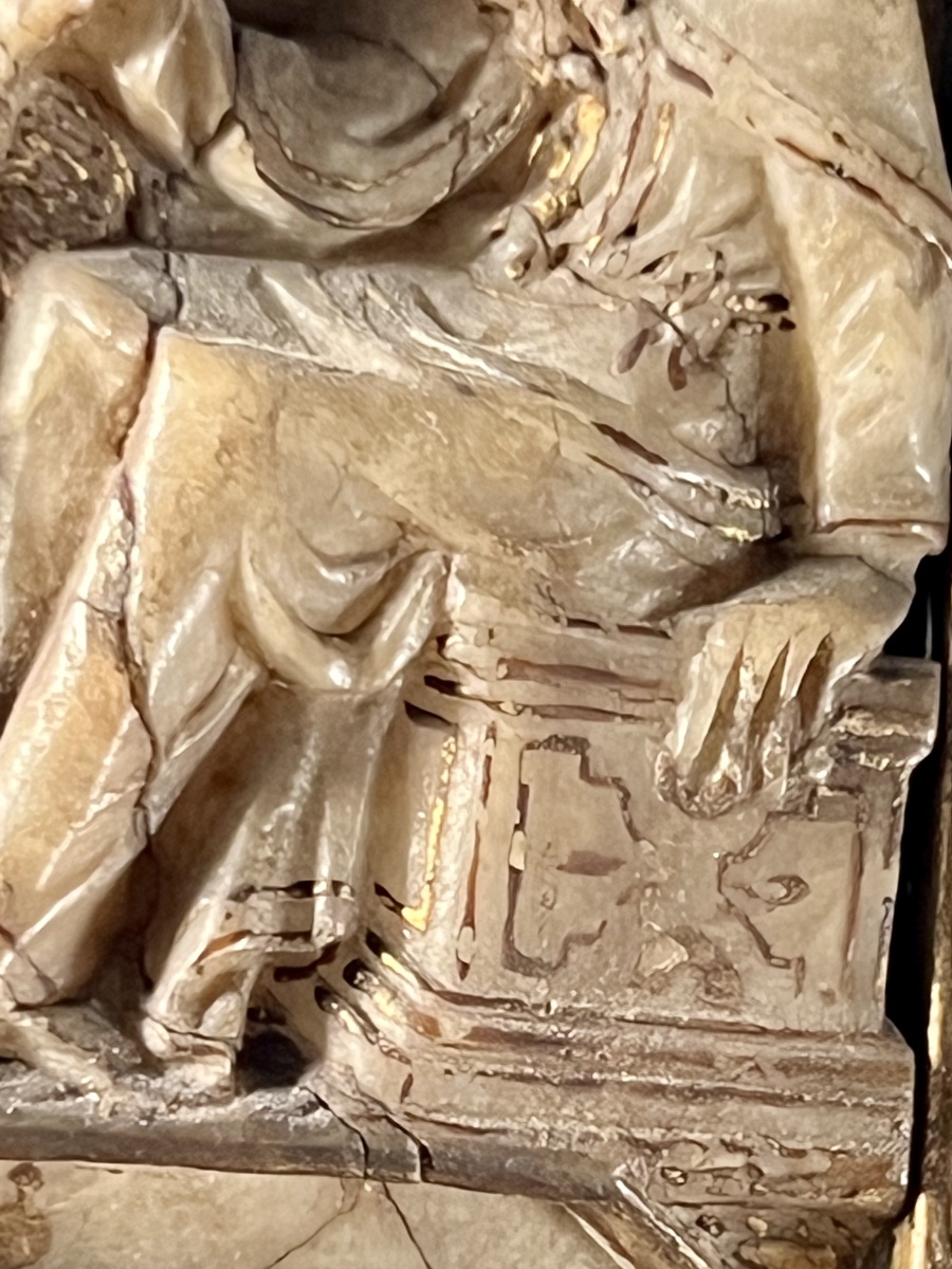 Adoration Of The Magi – A Carved, Polychrome And Gilded Alabaster Relief – Mechelen, Circa 1600-photo-4