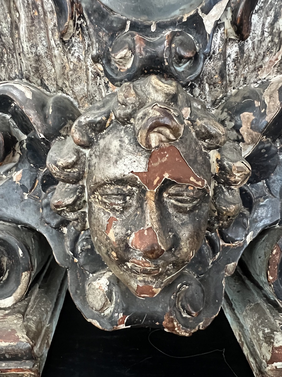 Carved, Lacquered, And Polychrome Wooden Reliquary Bust Of A Bishop – Italy, 18th Century-photo-7