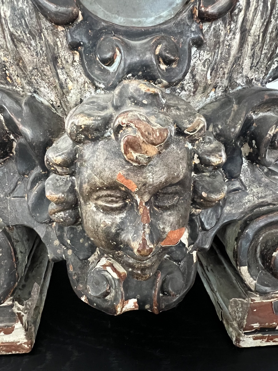 Buste-reliquaire d’évêque en bois sculpté, laqué et polychromé – Italie, XVIIIe siècle-photo-5