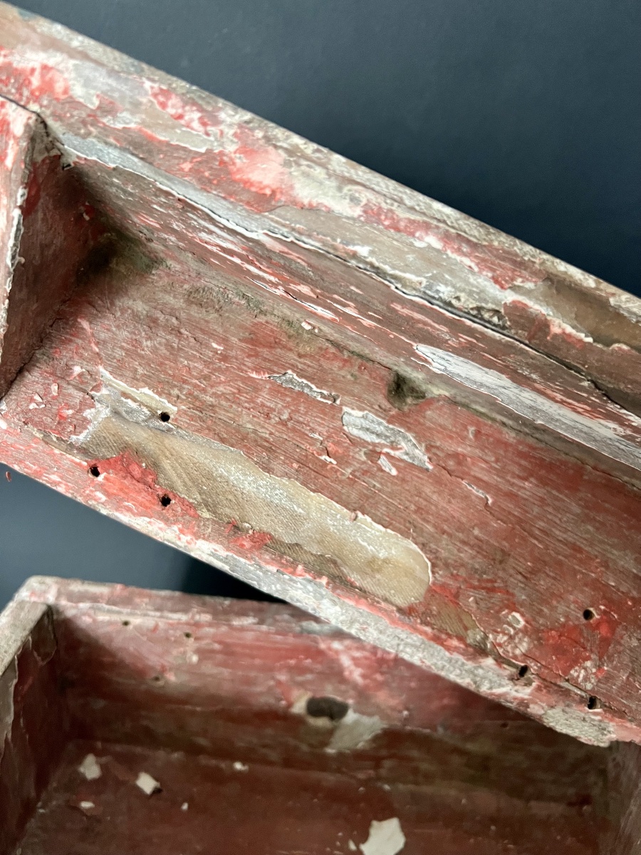 Chasse monastique en bois sculpté et polychromé, travail flamand - Bruges - XVIIe siècle -photo-6