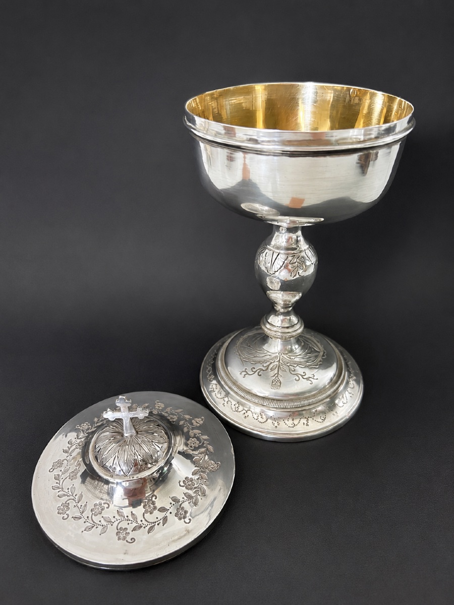 Solid Silver And Vermeil Ciborium – Martial Dejean – First Empire, Circa 1798–1809 – Paris-photo-4