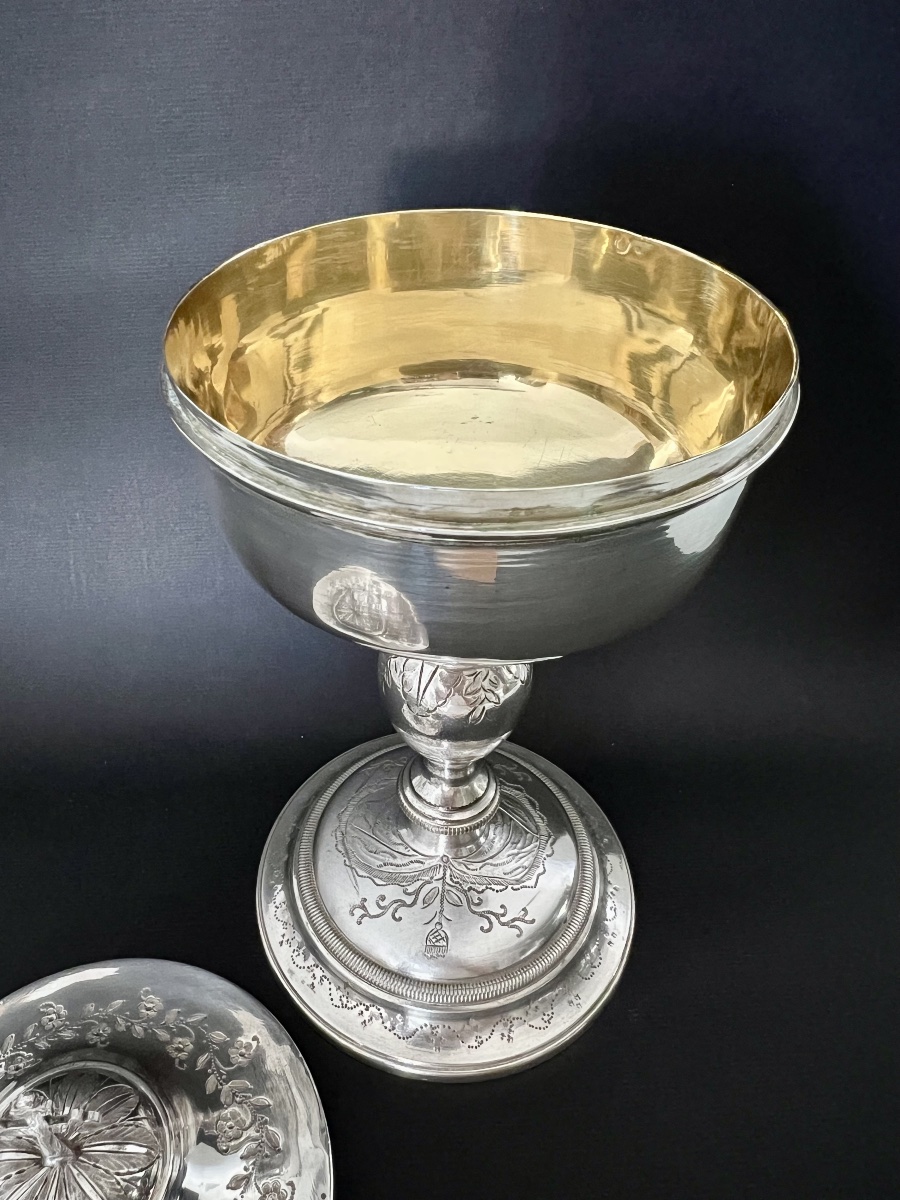 Solid Silver And Vermeil Ciborium – Martial Dejean – First Empire, Circa 1798–1809 – Paris-photo-2