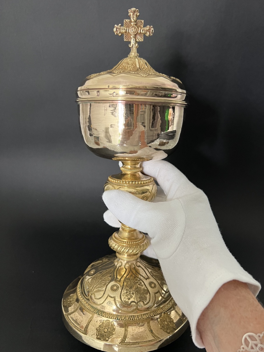 Vermeil Ciborium – Paris, 1846–1865 – Joseph-philippe-adolphe Dejean – Paris-photo-2