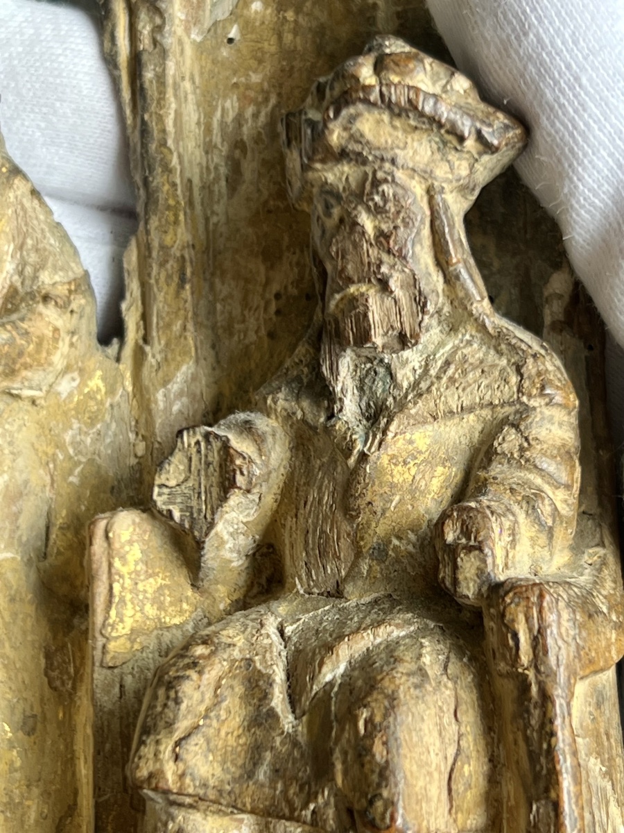 Fragment de retable – Le Christ devant Ponce Pilate – Fin XVe / début XVIe siècle-photo-4