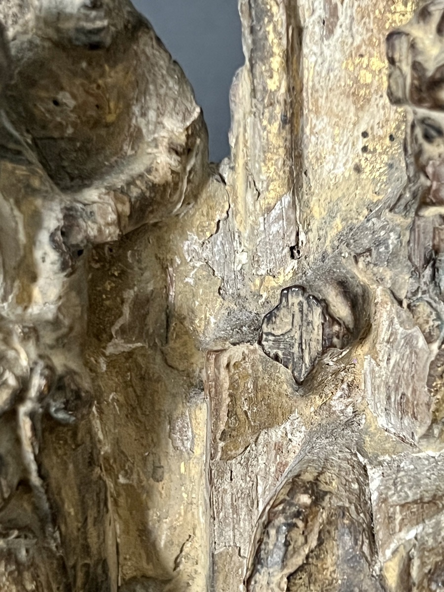 Fragment de retable – Le Christ devant Ponce Pilate – Fin XVe / début XVIe siècle-photo-4