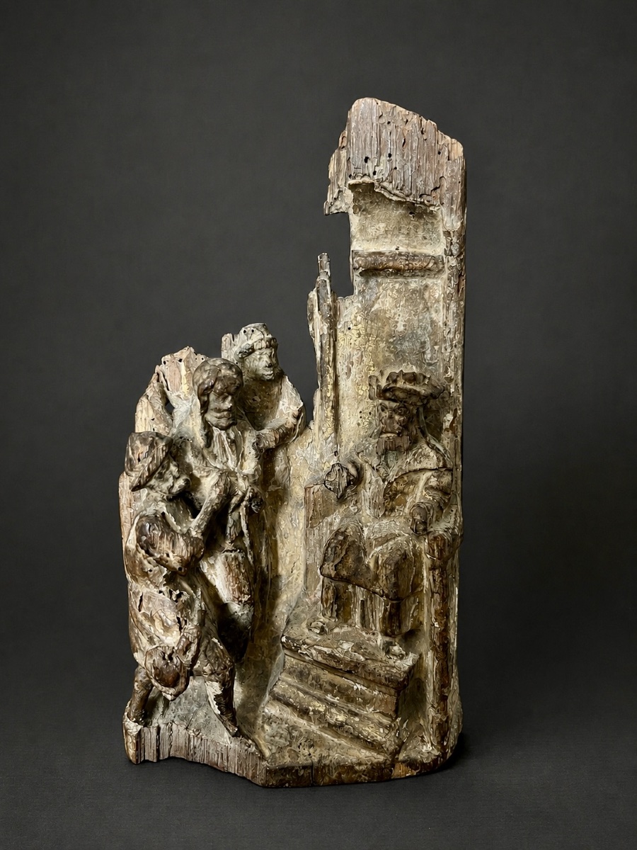 Fragment de retable – Le Christ devant Ponce Pilate – Fin XVe / début XVIe siècle