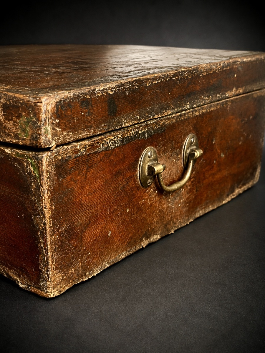 Leather Travel Case Bearing The Coat Of Arms Of A Cardinal-archbishop – 18th / Early 19th Century-photo-1