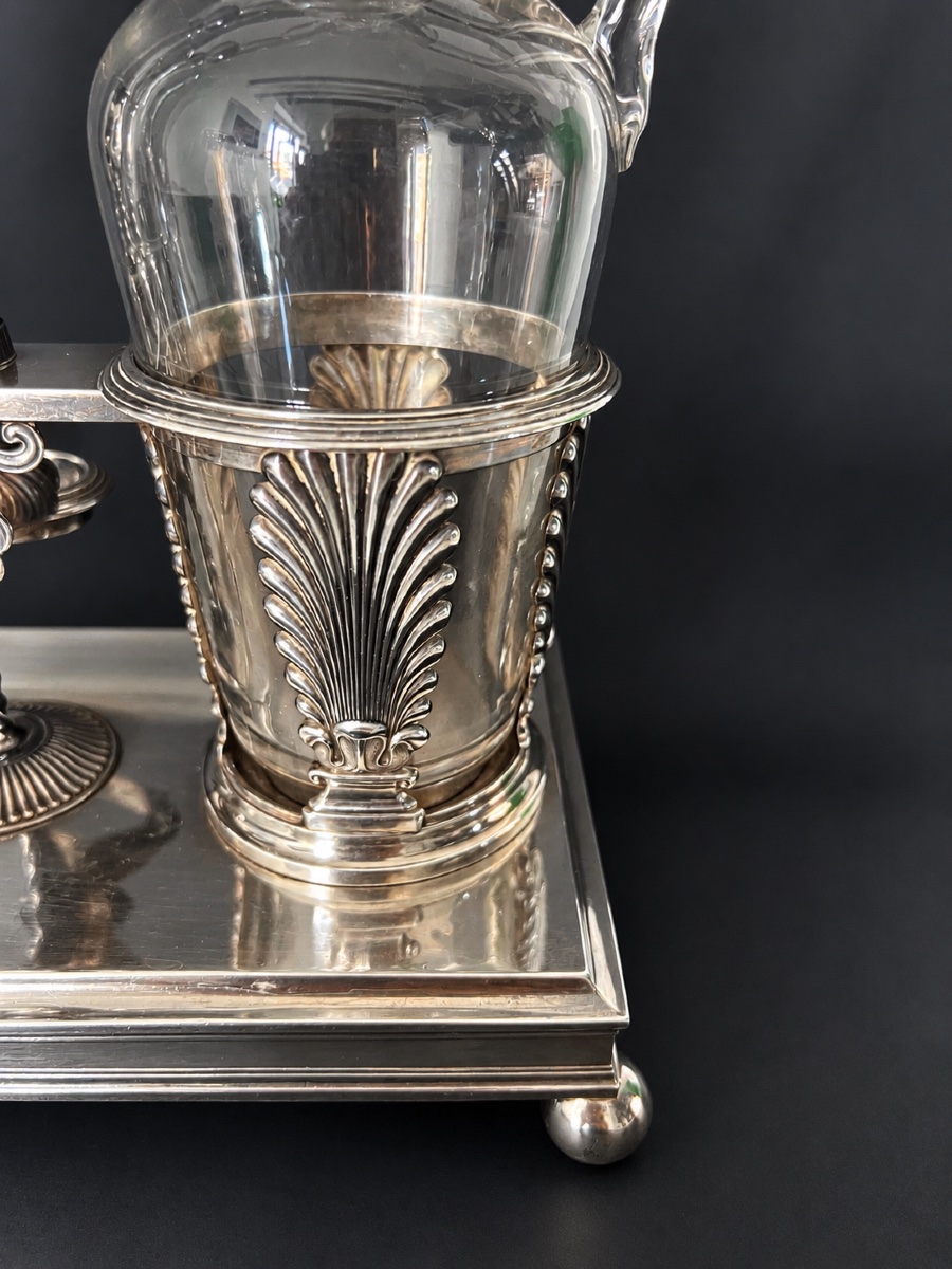 950% Sterling Silver Oil Cruet Holder – Paris, 1819–1838-photo-4