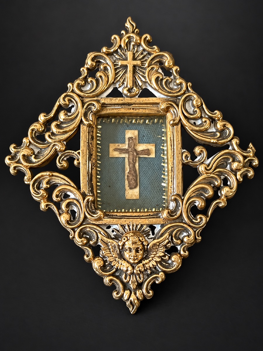 Reliquaire de la Sainte Croix – Lignum Crucis – Italie, XVIIIe siècle-photo-2