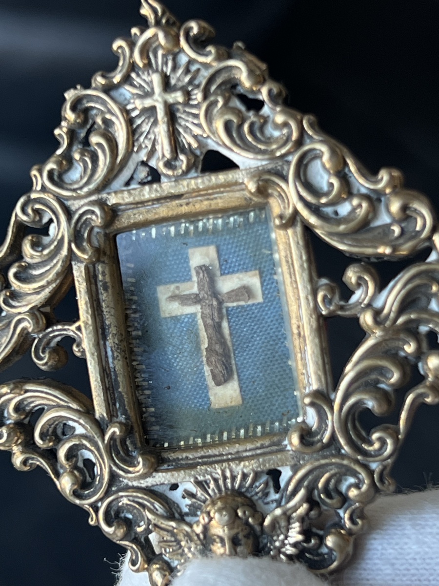 Reliquaire de la Sainte Croix – Lignum Crucis – Italie, XVIIIe siècle-photo-3