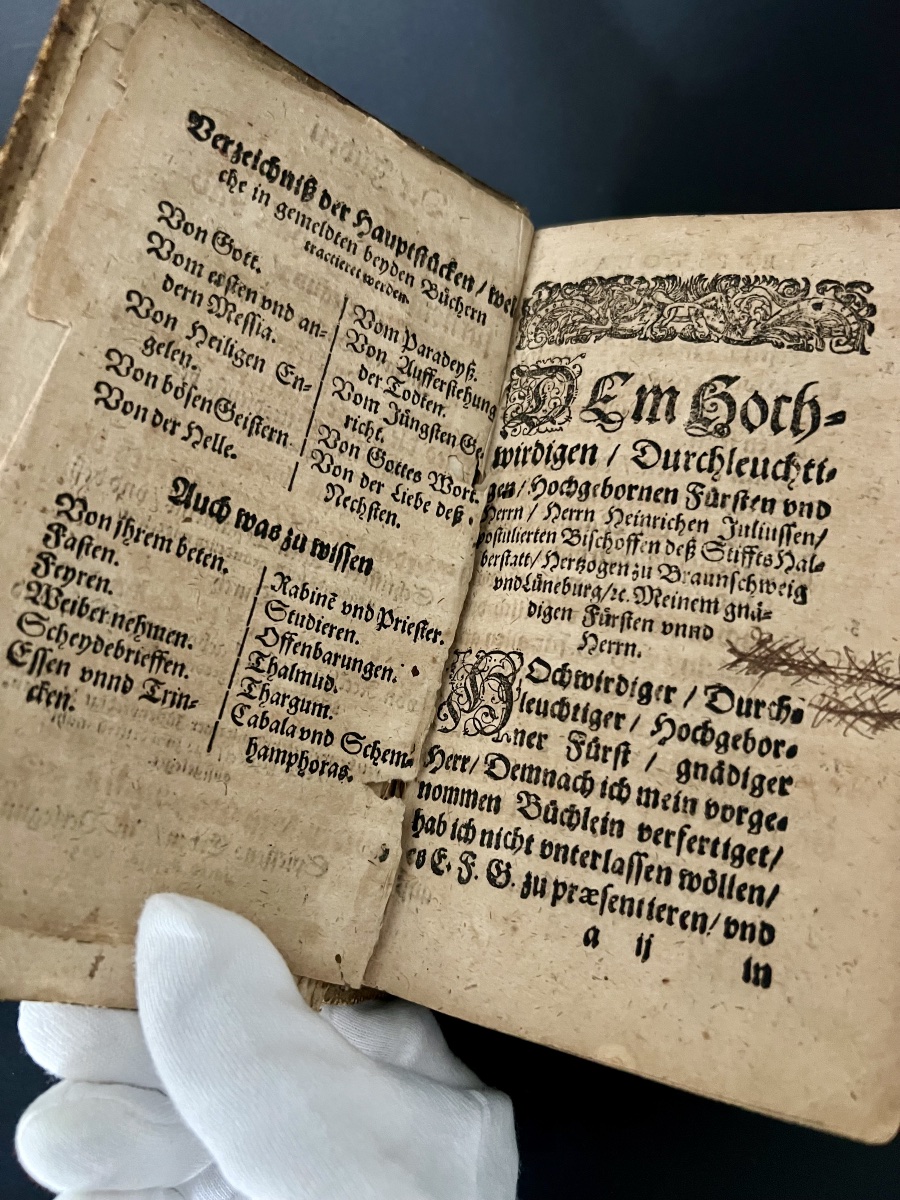 Christian Gerson – Der Juden Thalmud – Gera 1613 – Reliure estampée datée 1614-photo-4