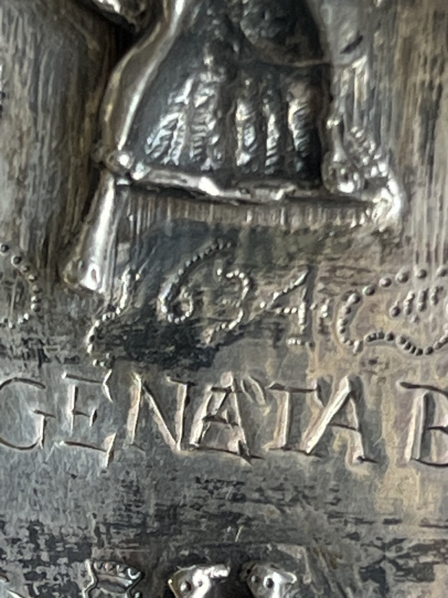 Plaque de confrérie en argent – Saint Christophe – Espagne, XVIIe siècle -photo-4